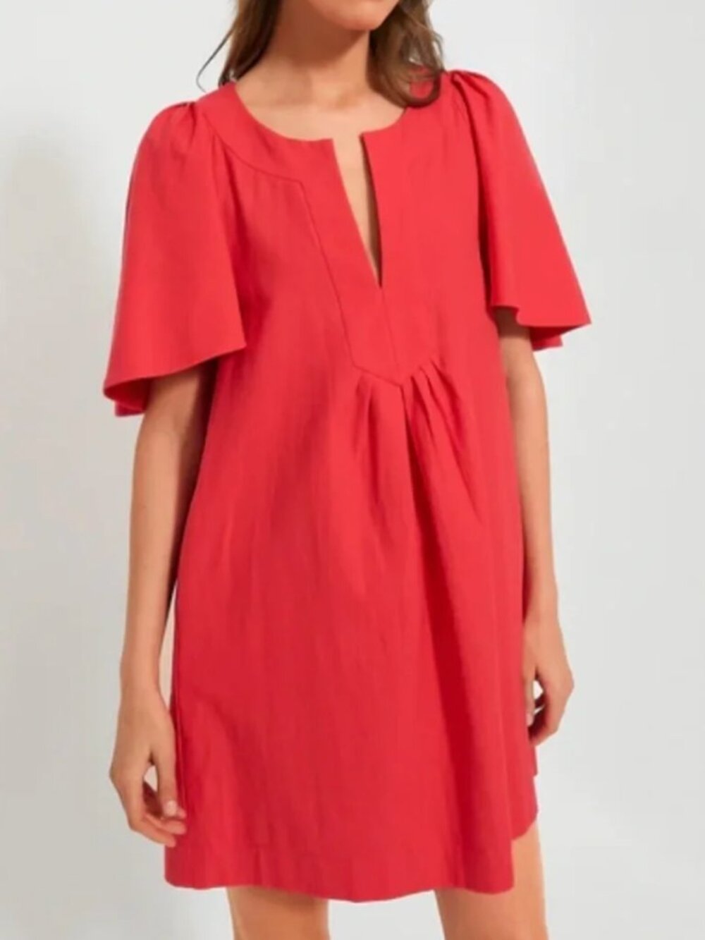 Pomander Place | Size M | Short Sleeved Finley Flutter Dress in Red